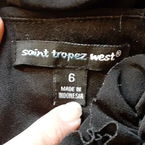 Saint Tropez West size 6 black dress * - Picture 7 of 12